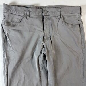RHONE Men's 34x30 Gray Commuter Pants Lyocell Cotton Spandex Slim Fit